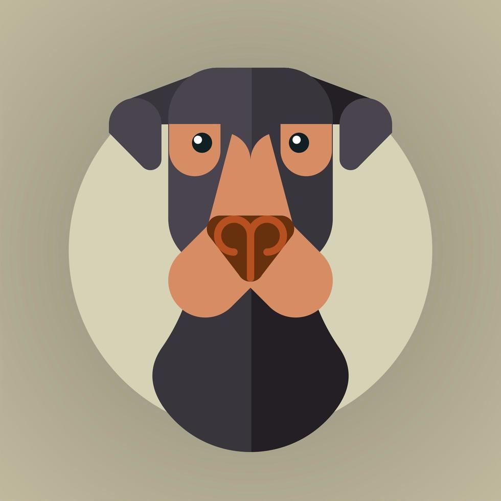 perro, doberman, mascota, animal, naturaleza, icono vector