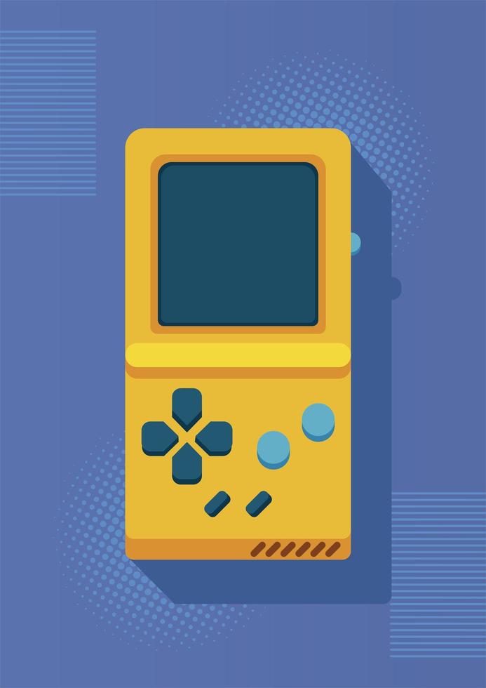 video game console portable retro style vector