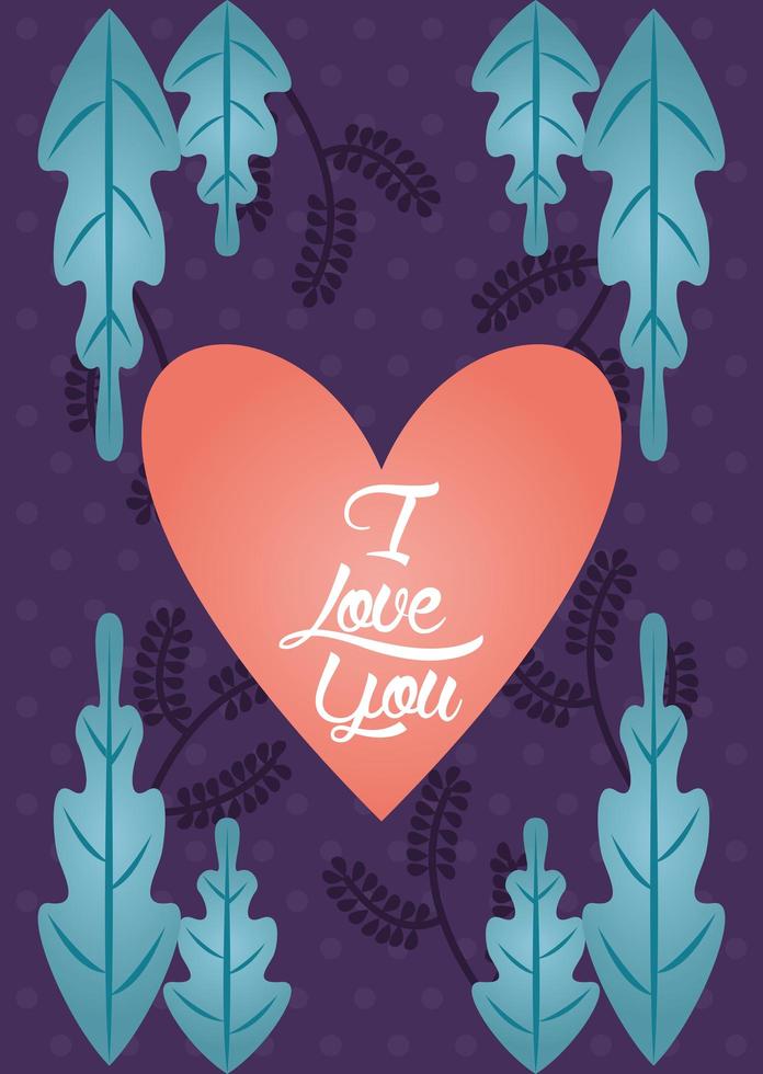 happy valentines day card with heart vector