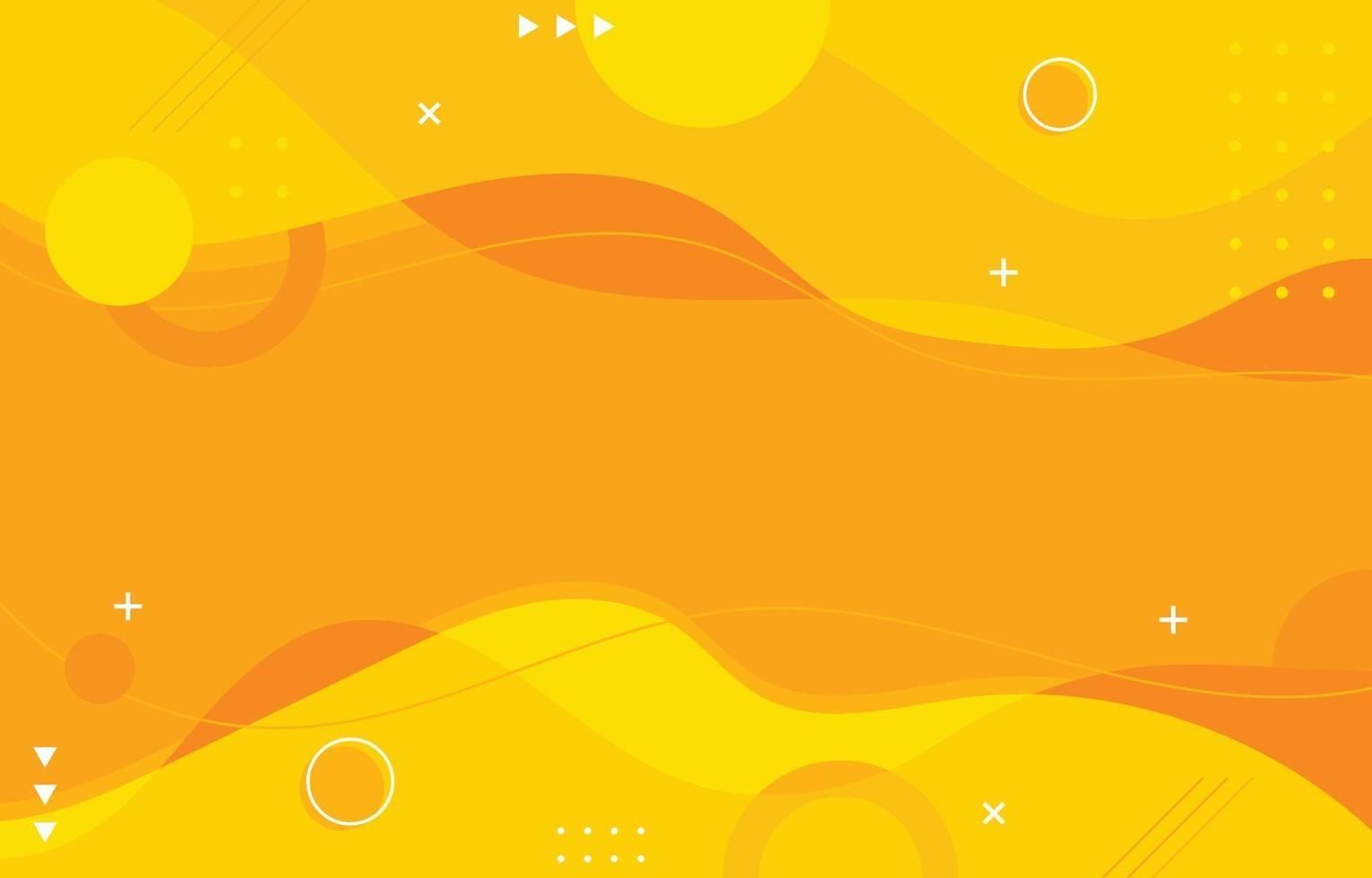 Abstract Yellow Fluid Background vector