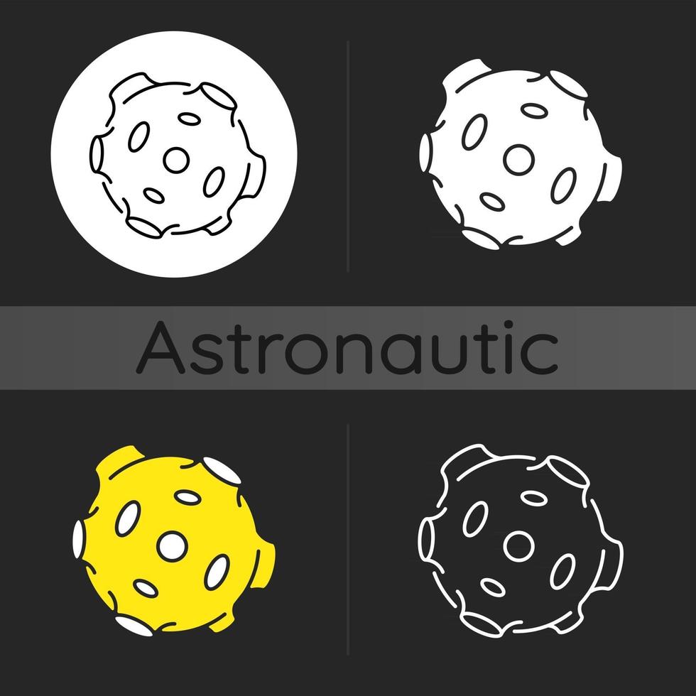 Moon dark theme icon vector