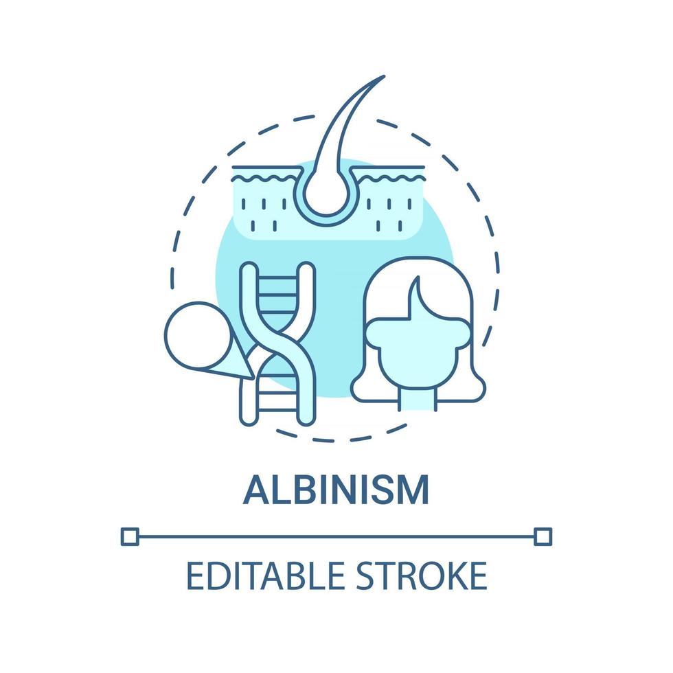 Albinism blue concept icon vector