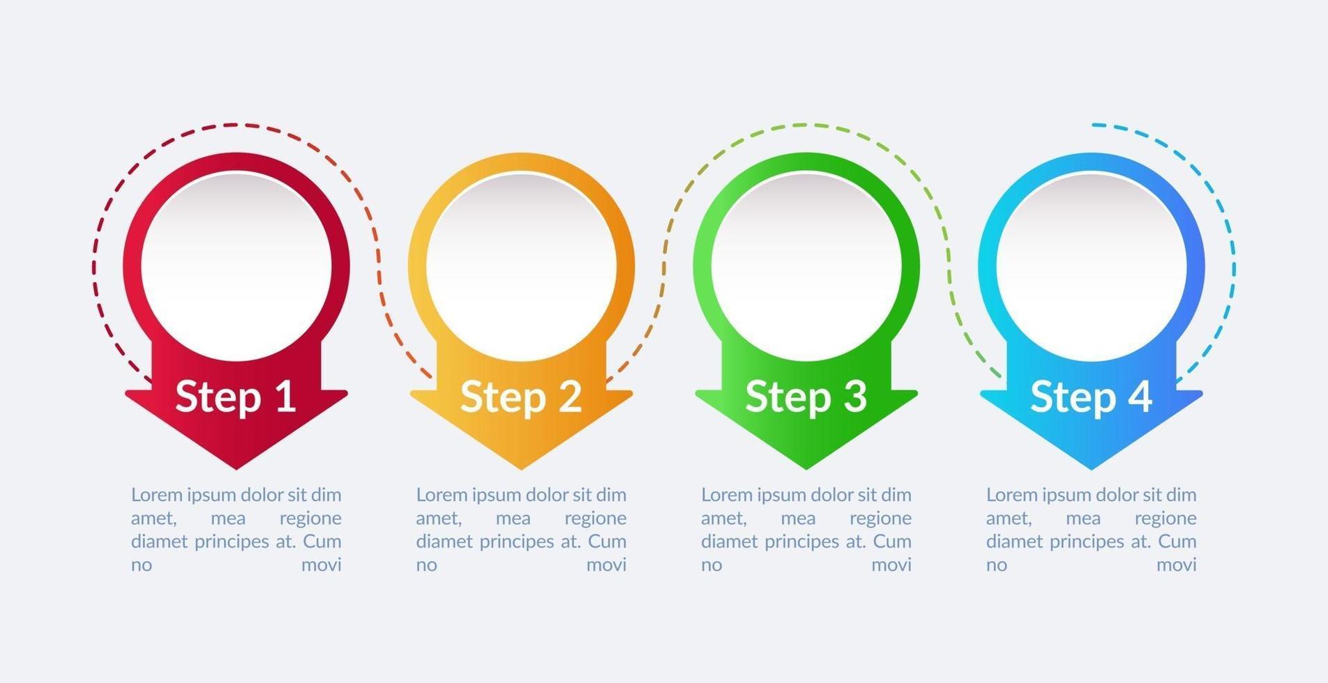 Company future path vector infographic template