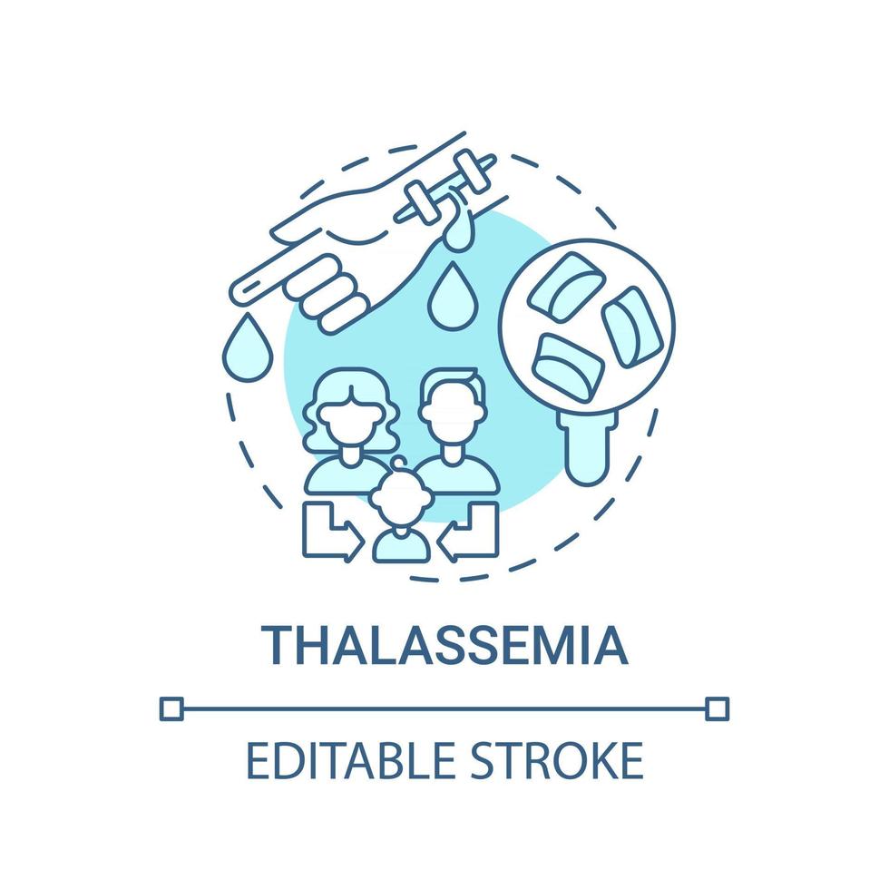 Thalassemia blue concept icon vector