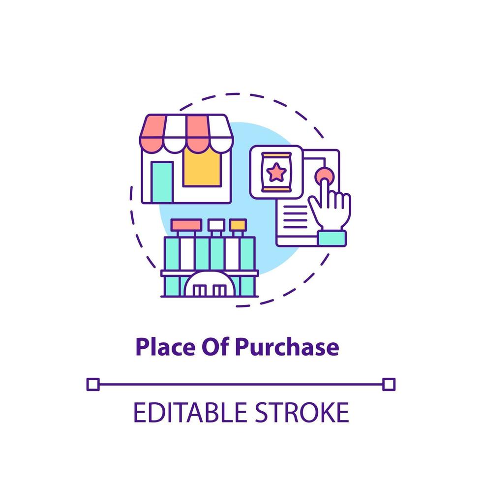 Purchase place concept icon vector