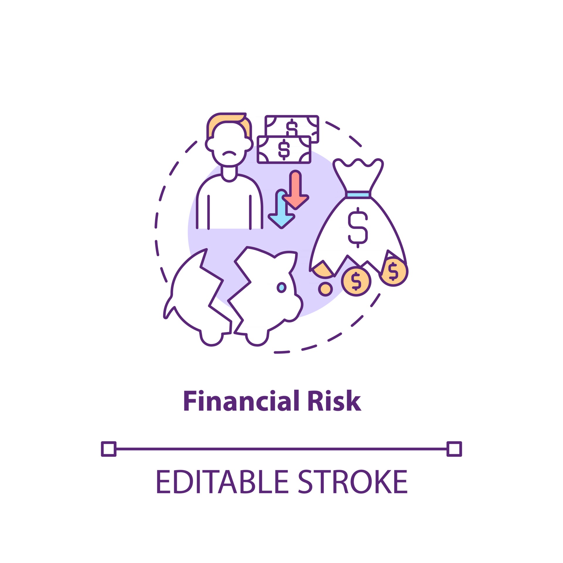 Financial risk concept icon 2469530 Vector Art at Vecteezy