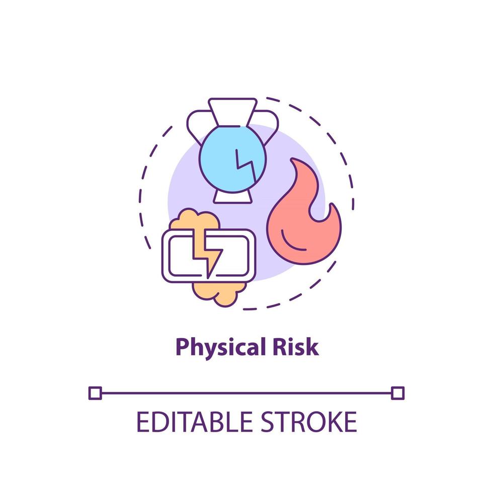 Physical risk concept icon vector