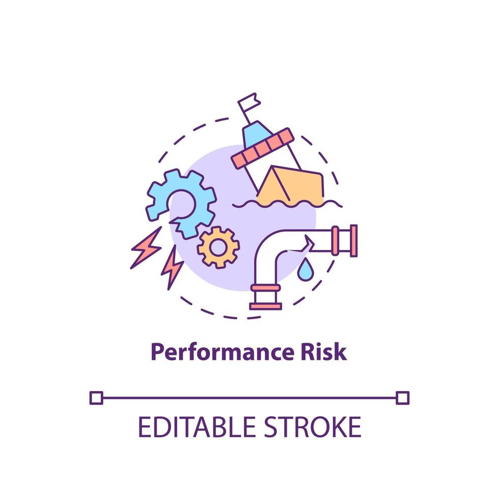 Performance risk concept icon vector