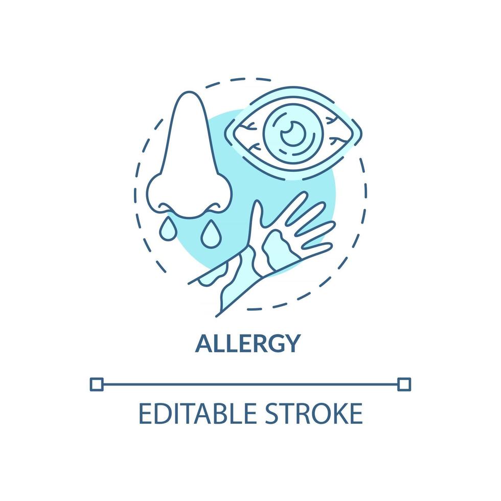 Allergy concept icon vector