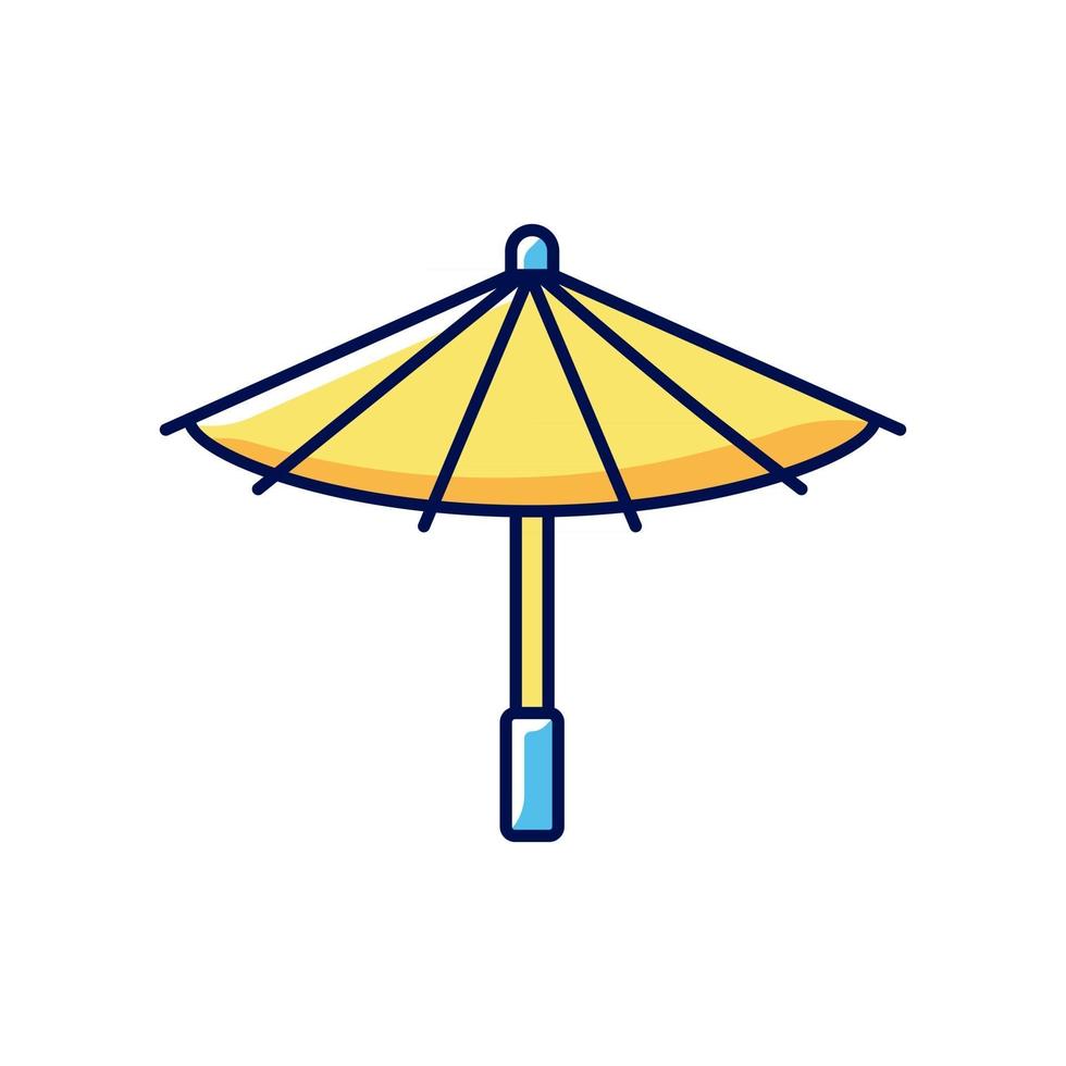 Korean umbrella RGB color icon vector