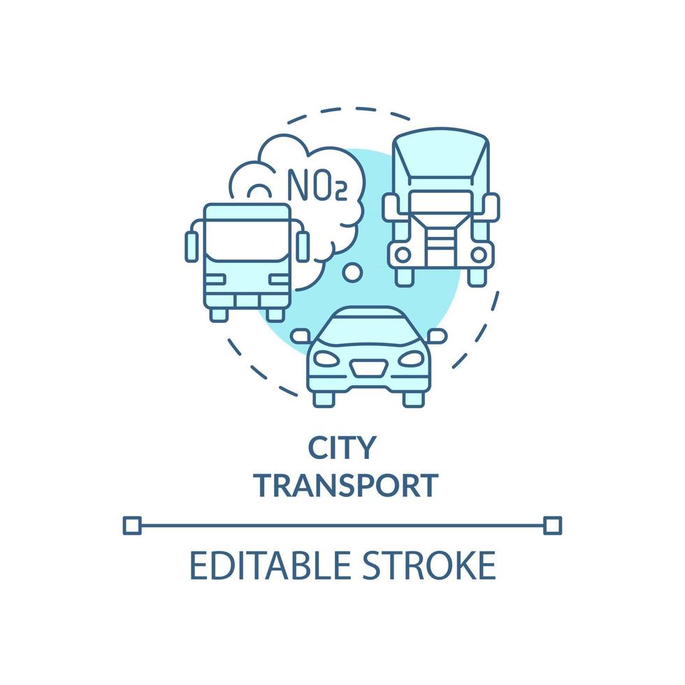 City transport concept icon vector