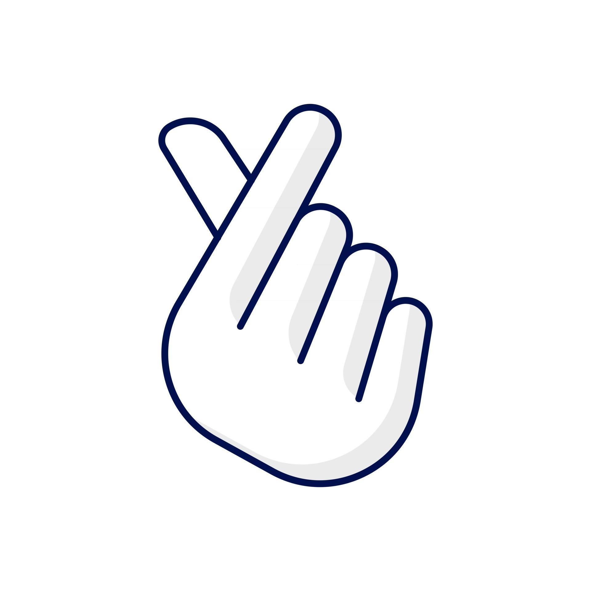 Finger heart RGB color icon 2469593 Vector Art at Vecteezy