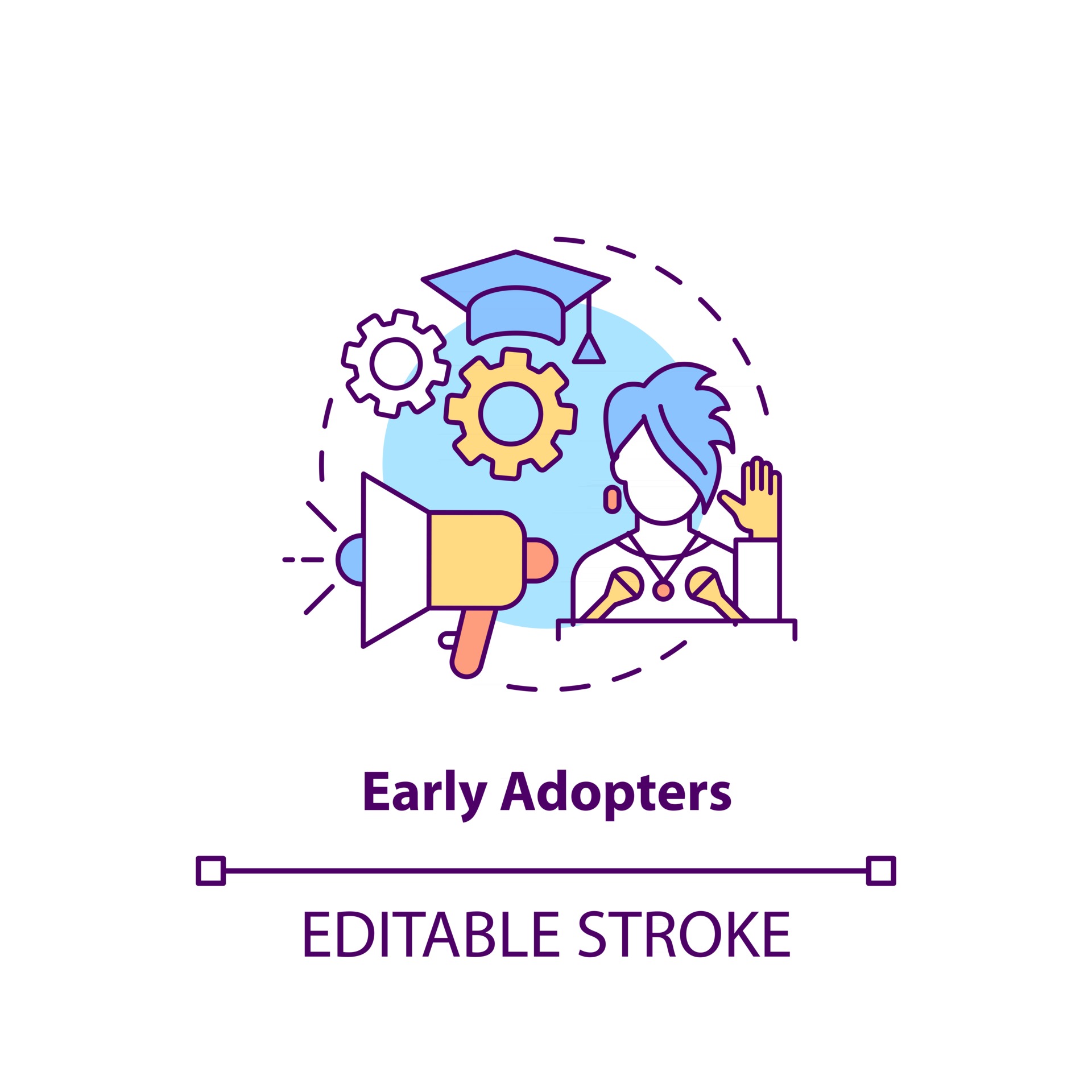 Early adopters concept icon 2469609 Vector Art at Vecteezy