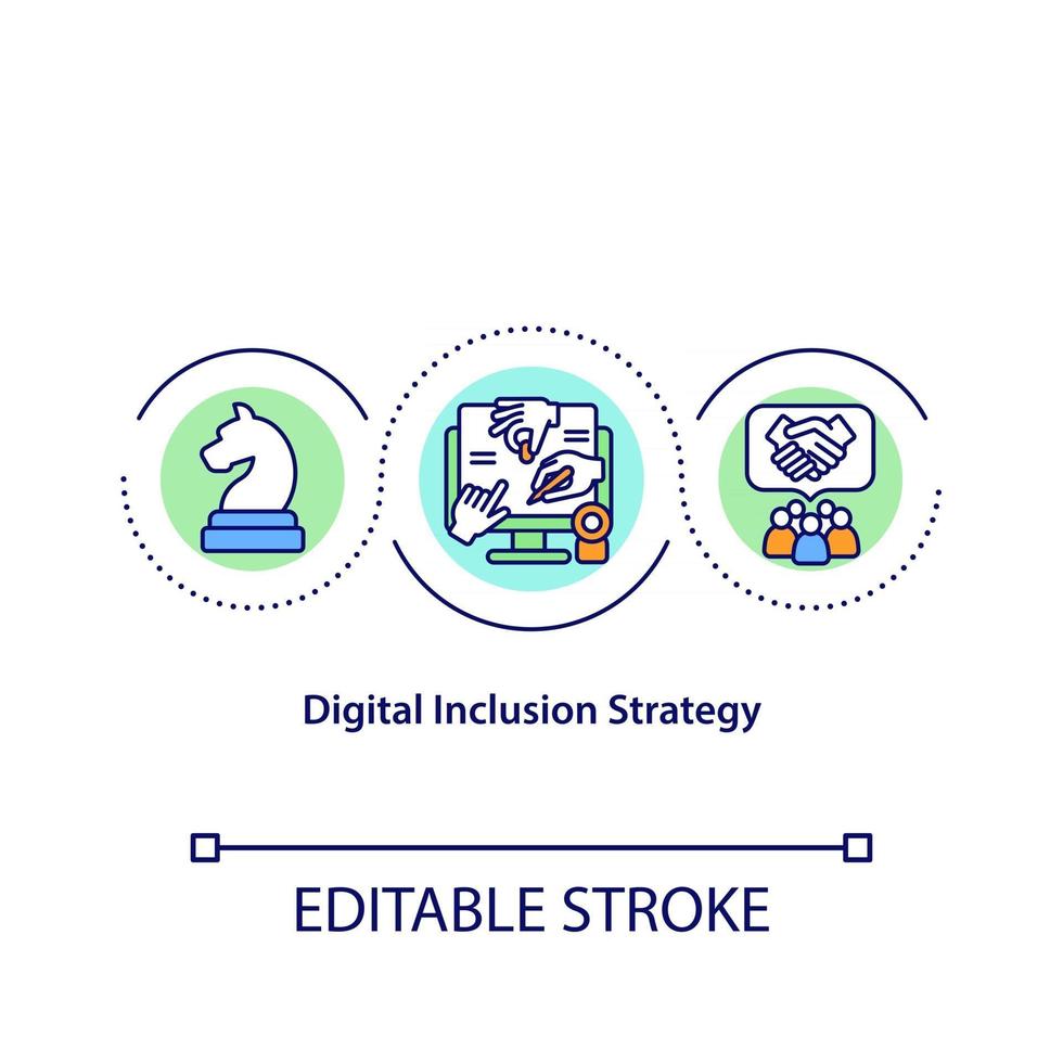 Digital inclusion strategy concept icon 2469614 Vector Art at Vecteezy