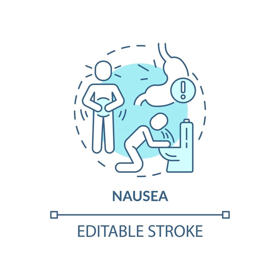 Nausea concept icon vector