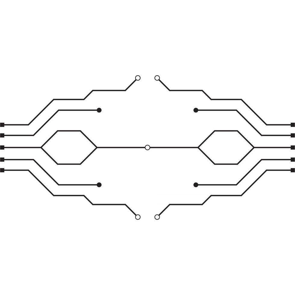 plantilla de diseño de ilustración de vector de circuito