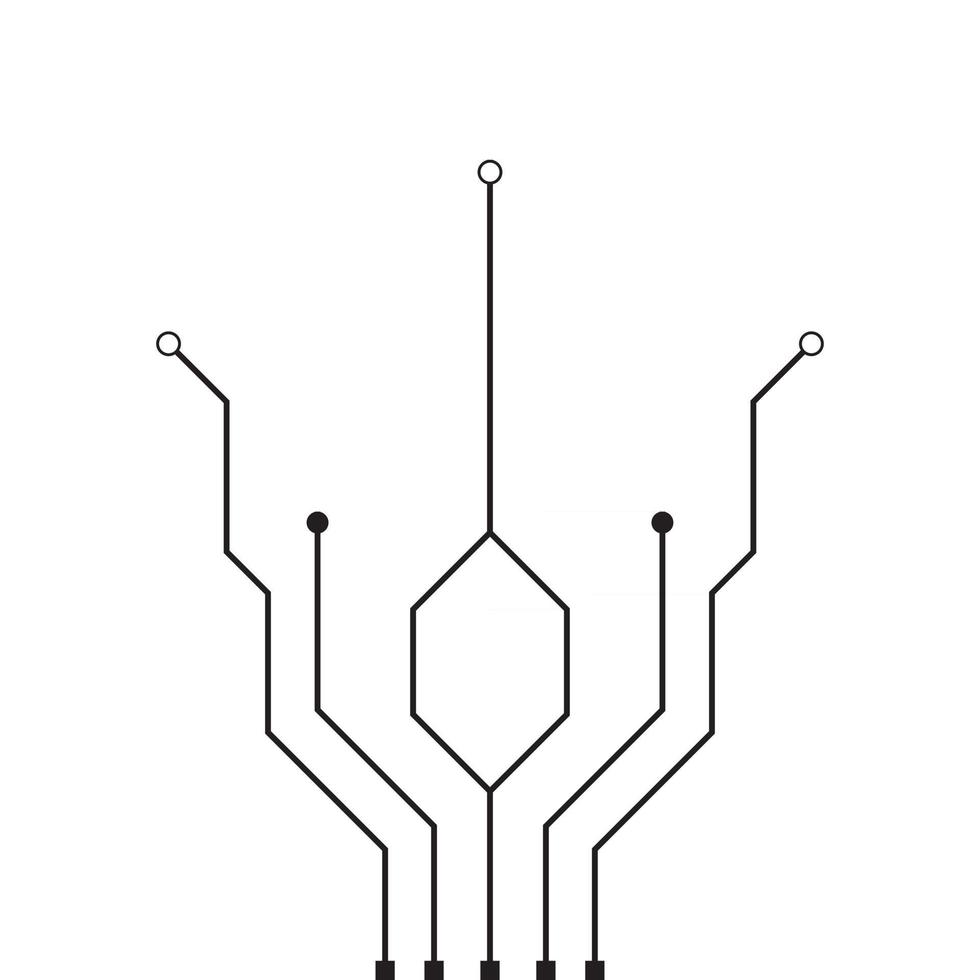 Circuit vector illustration design template