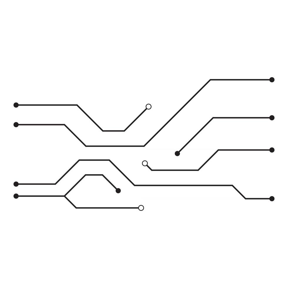 Circuit vector illustration design template