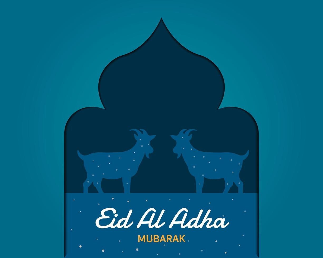 eid al adha tarjetas de felicitación vector