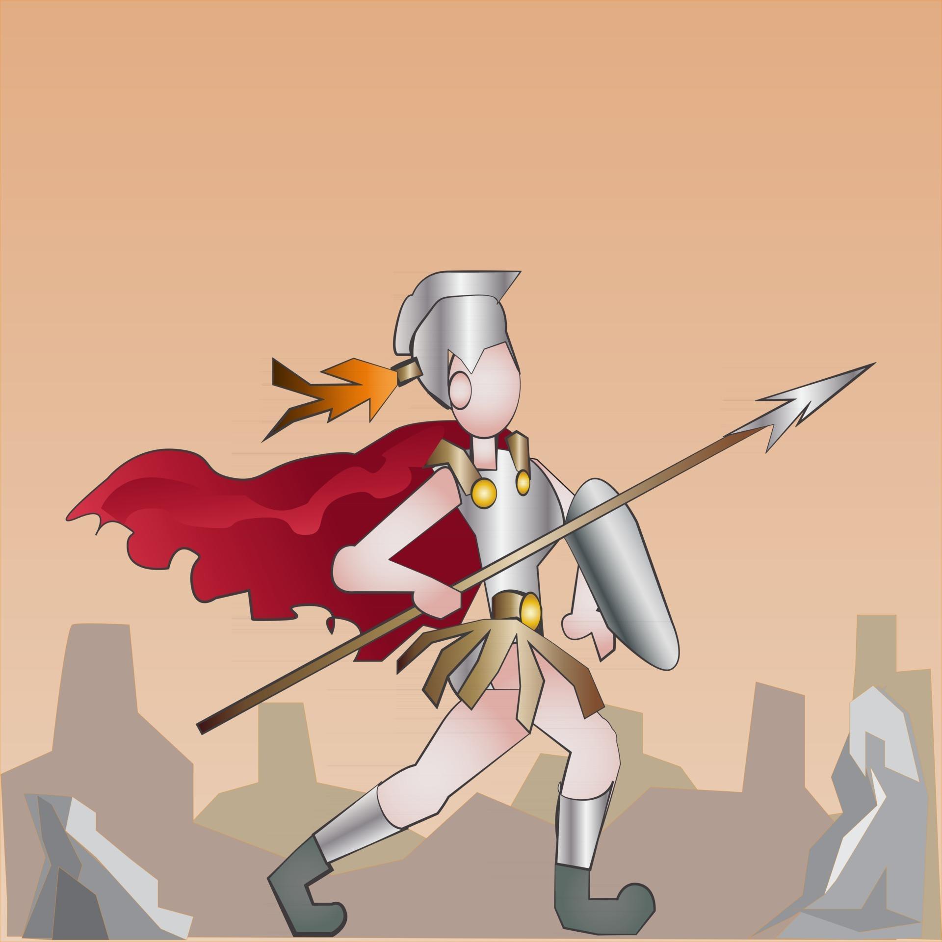Warrior Cartoon Character 2469792 Vector Art at Vecteezy