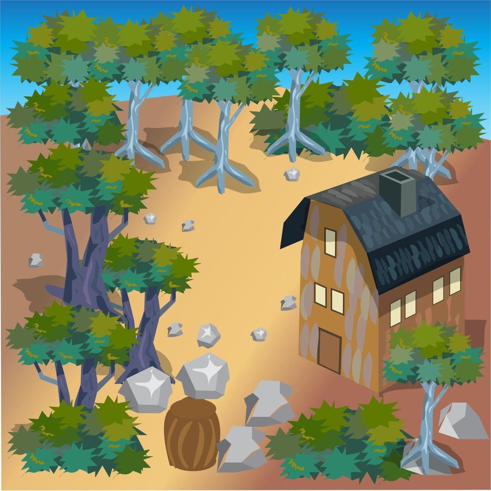 Cabin in The Wood vector