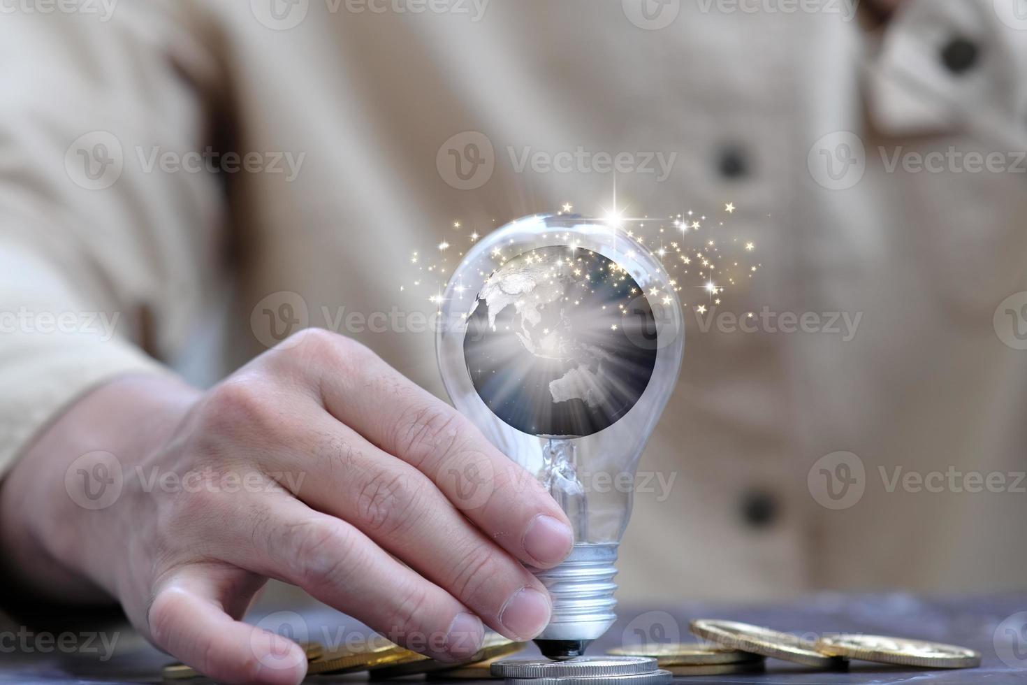 light bulb background and space for innovation idea concept photo