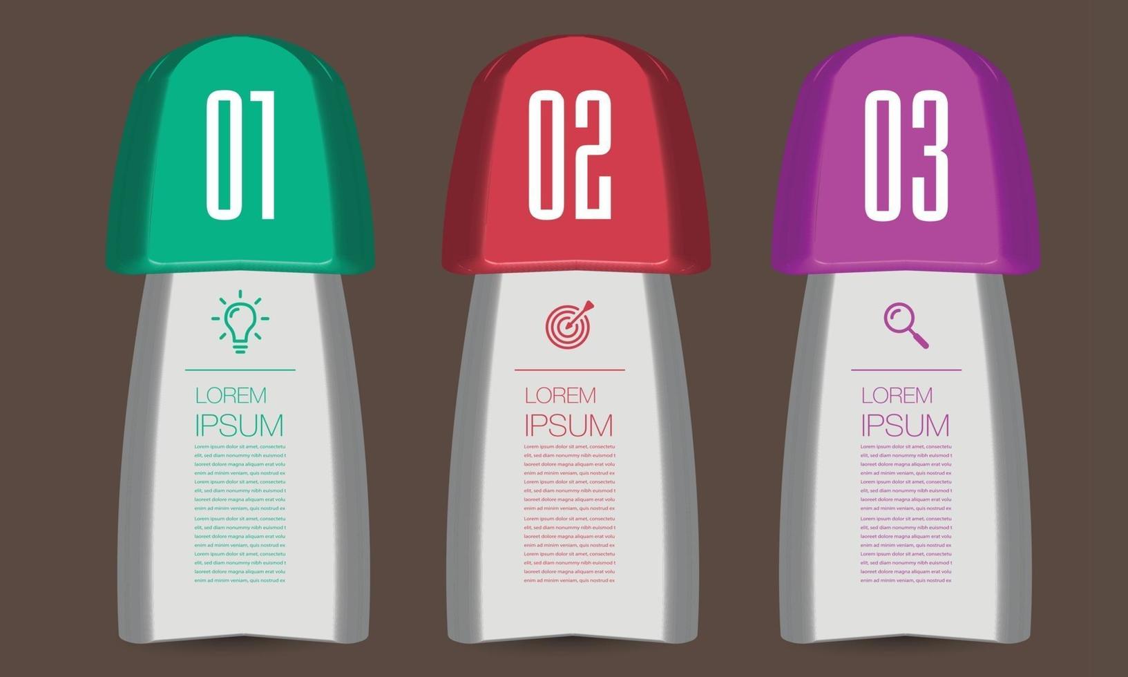 modern text box template banner Infographics vector