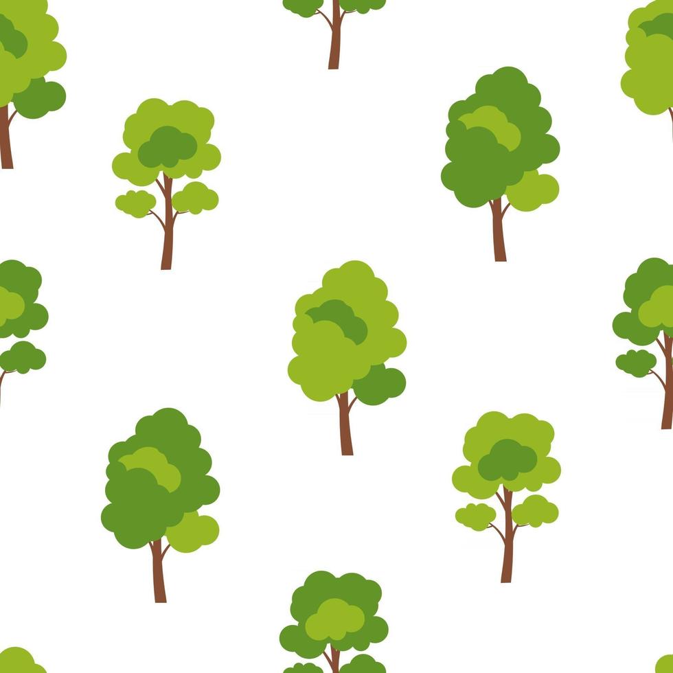 Abstract Forest Tree Seamless Pattern Background vector