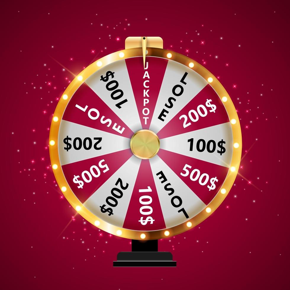 Wheel of Fortune Lucky Icon with Place for Text vector