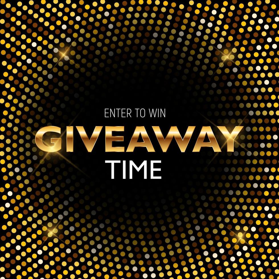 Enter to win Giveaway time vector