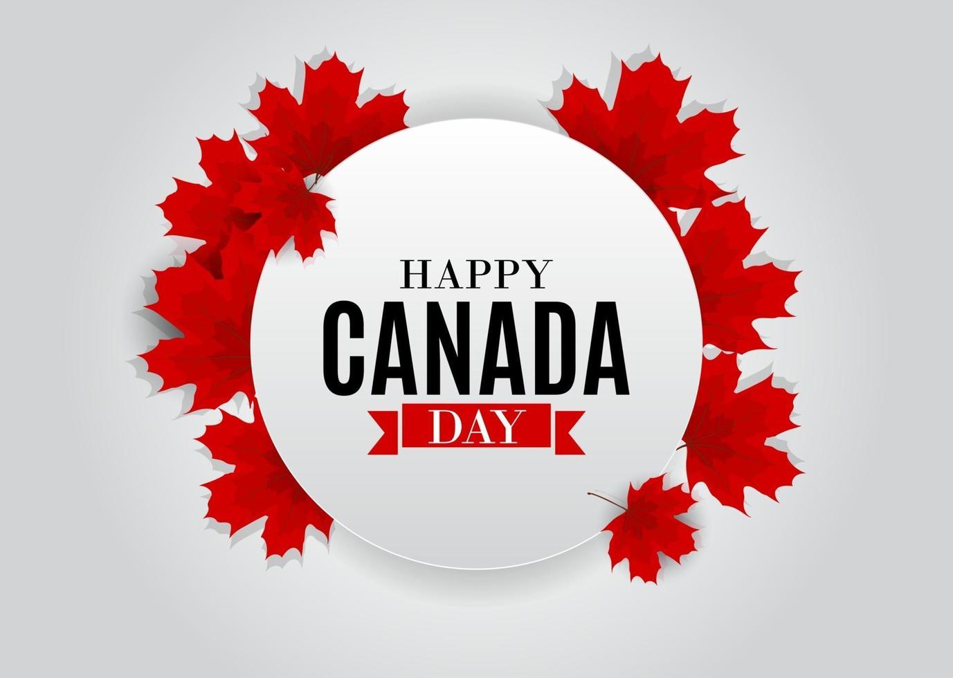 feliz día de canadá fondo tarjeta de felicitación vector