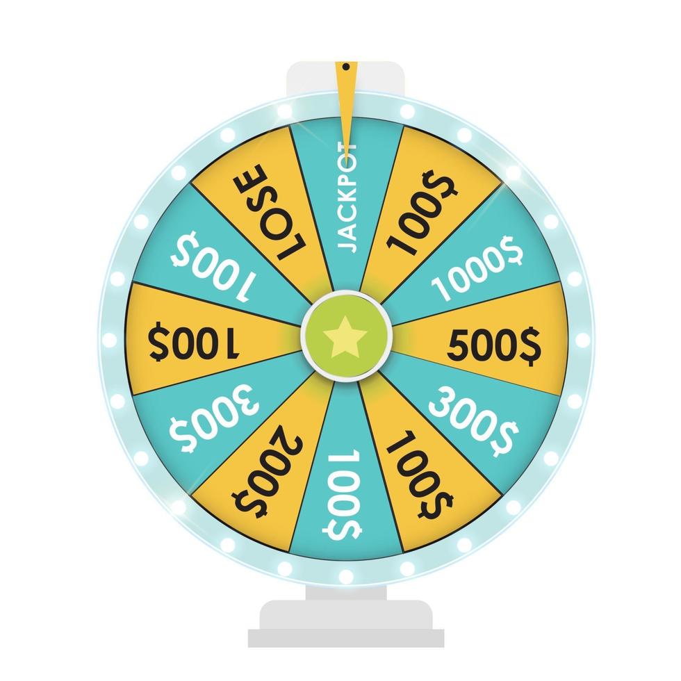 Wheel of Fortune Lucky Icon vector