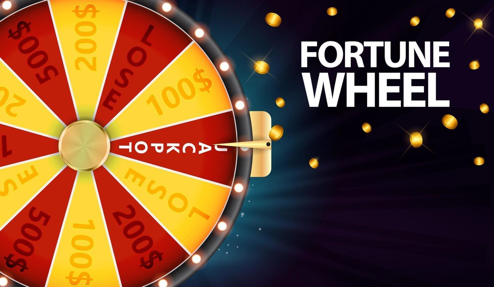 Wheel of Fortune Lucky Icon with Place for Text vector