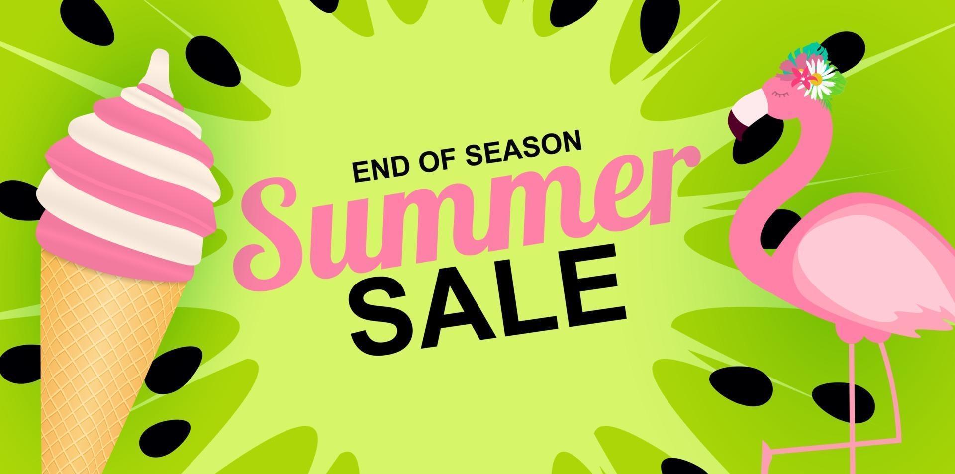 End of season Summer sale poster background vector