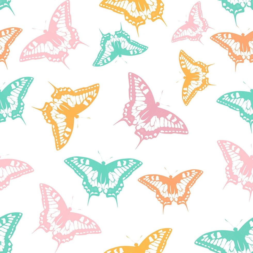 mariposa, seamless, patrón, plano de fondo, vector, ilustración vector