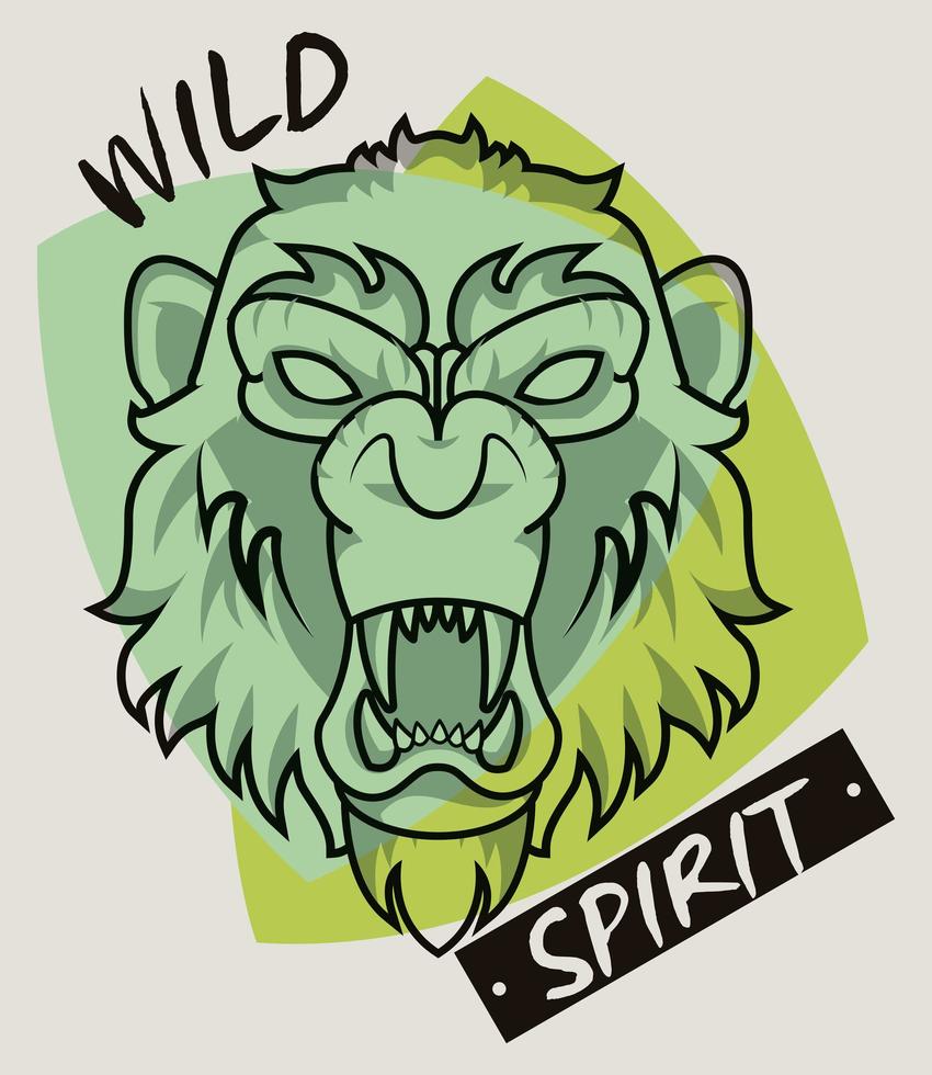 wild gorilla spirit creative design vector