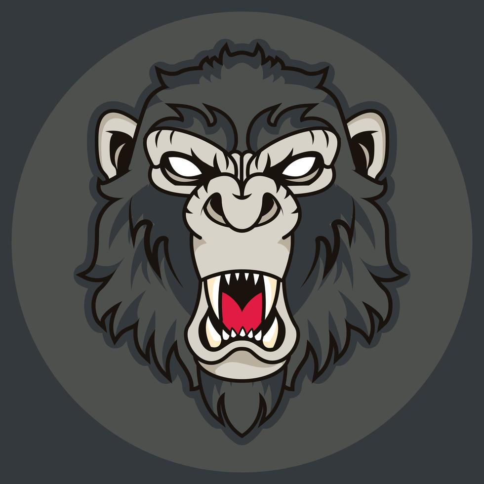 wild gorilla spirit creative design vector