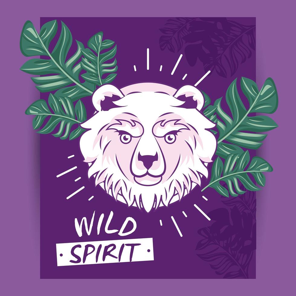 wild bear spirit creative design vector