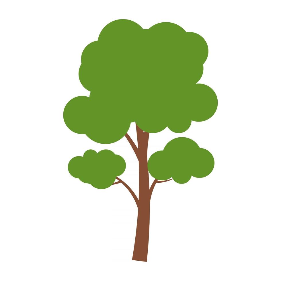 Ilustración de vector de icono de árbol simple