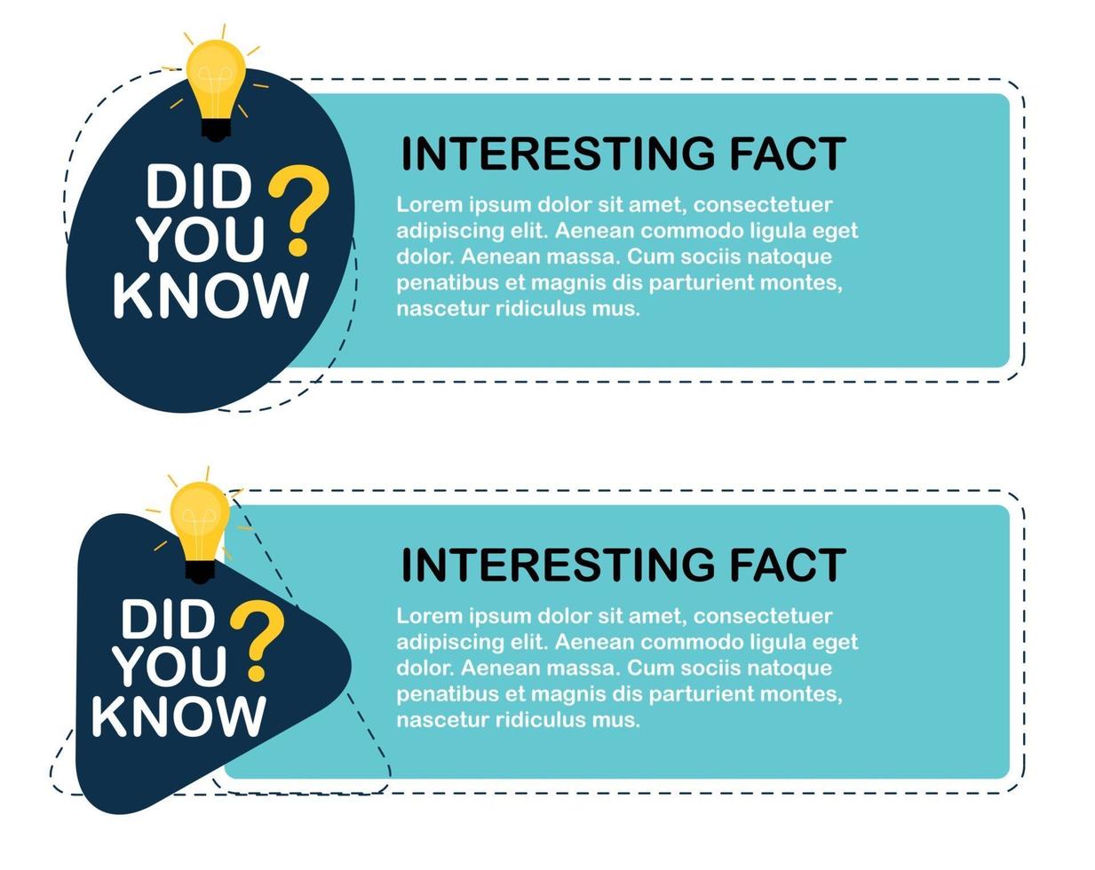 Did you know interesting fact label sticker vector