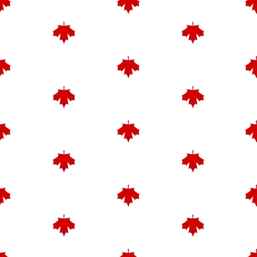 arce rojo, canadá, seamless, patrón vector