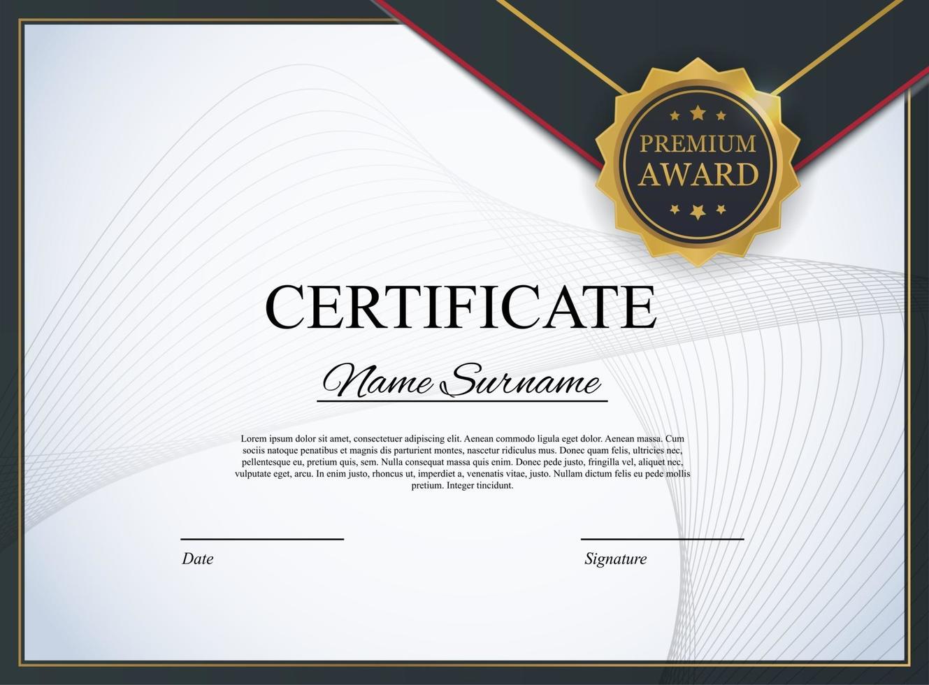 Certificate template Background Award diploma design blank 25 Regarding Winner Certificate Template