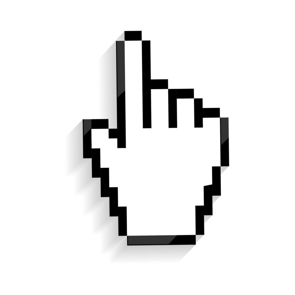 Hand cursor icon vector