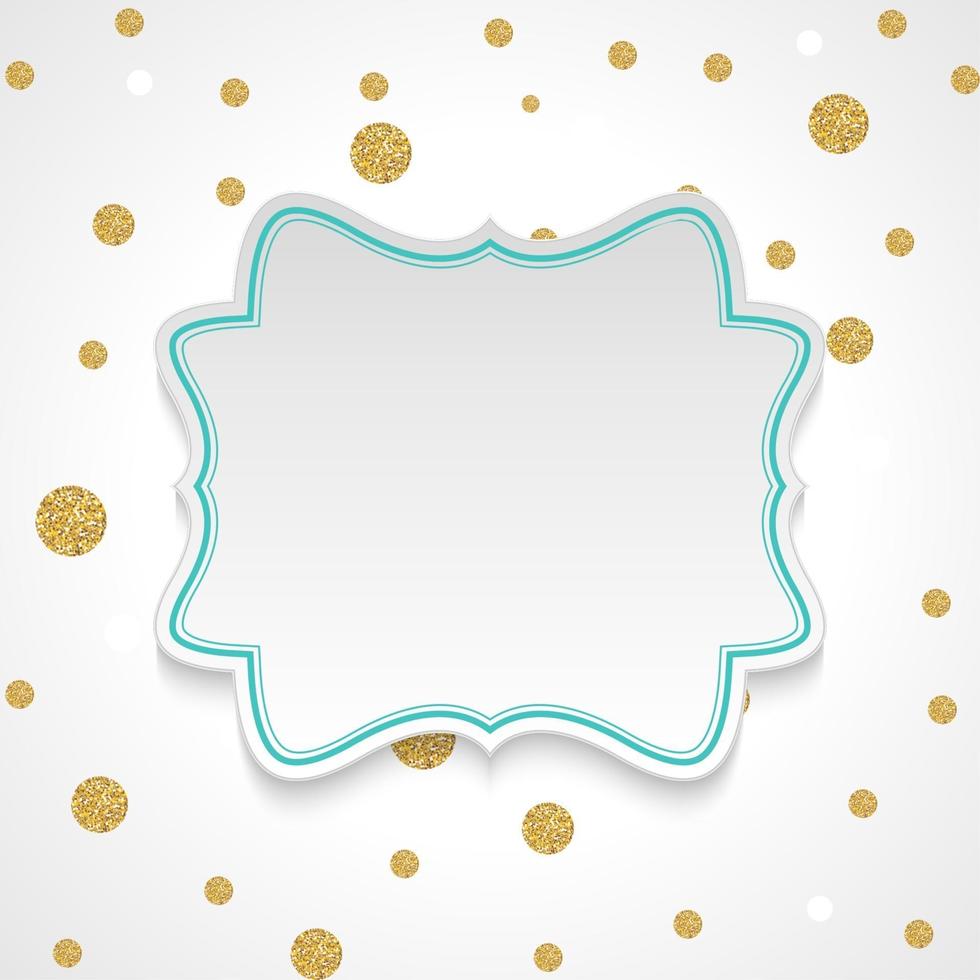 Abstract Background with Frame and confetti vector