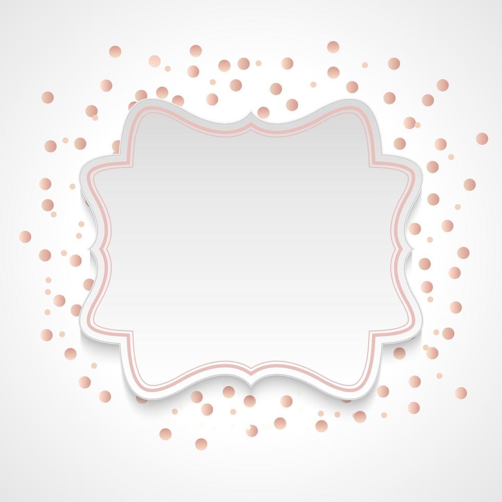 Abstract Background with Frame and confetti vector