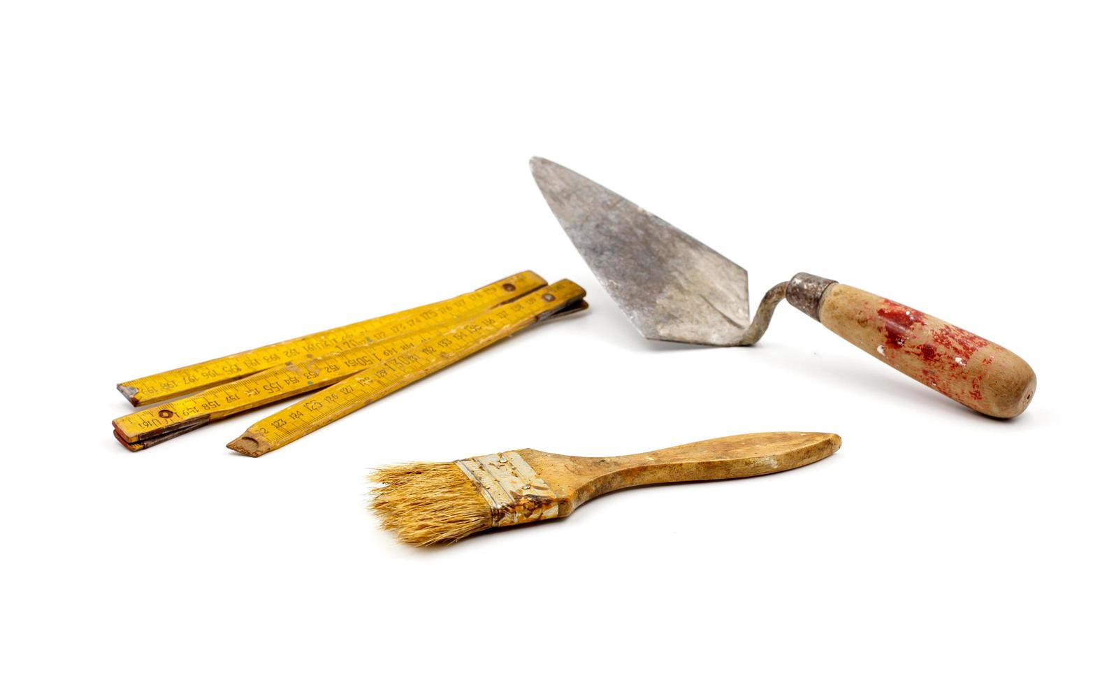 Vintage tools on white background photo