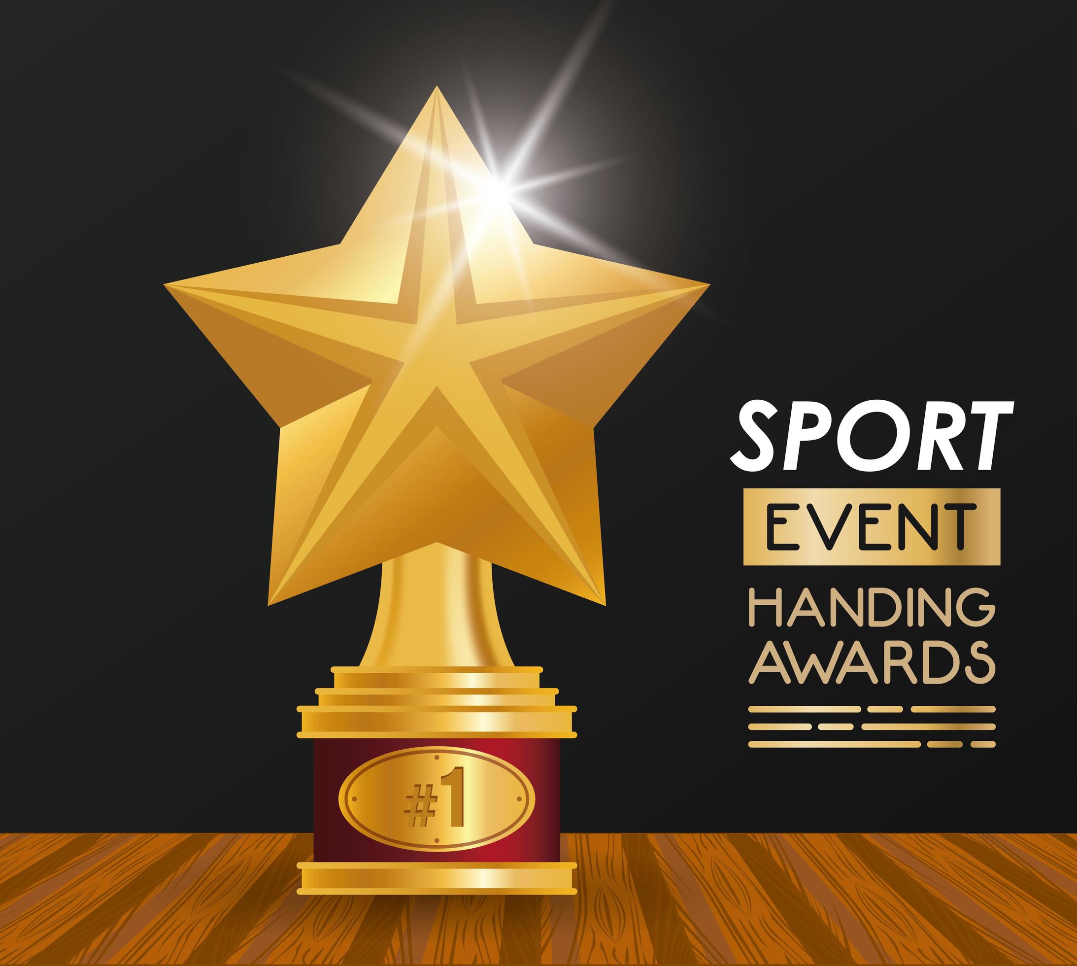 sport event trophy award poster 2470689 Vector Art at Vecteezy