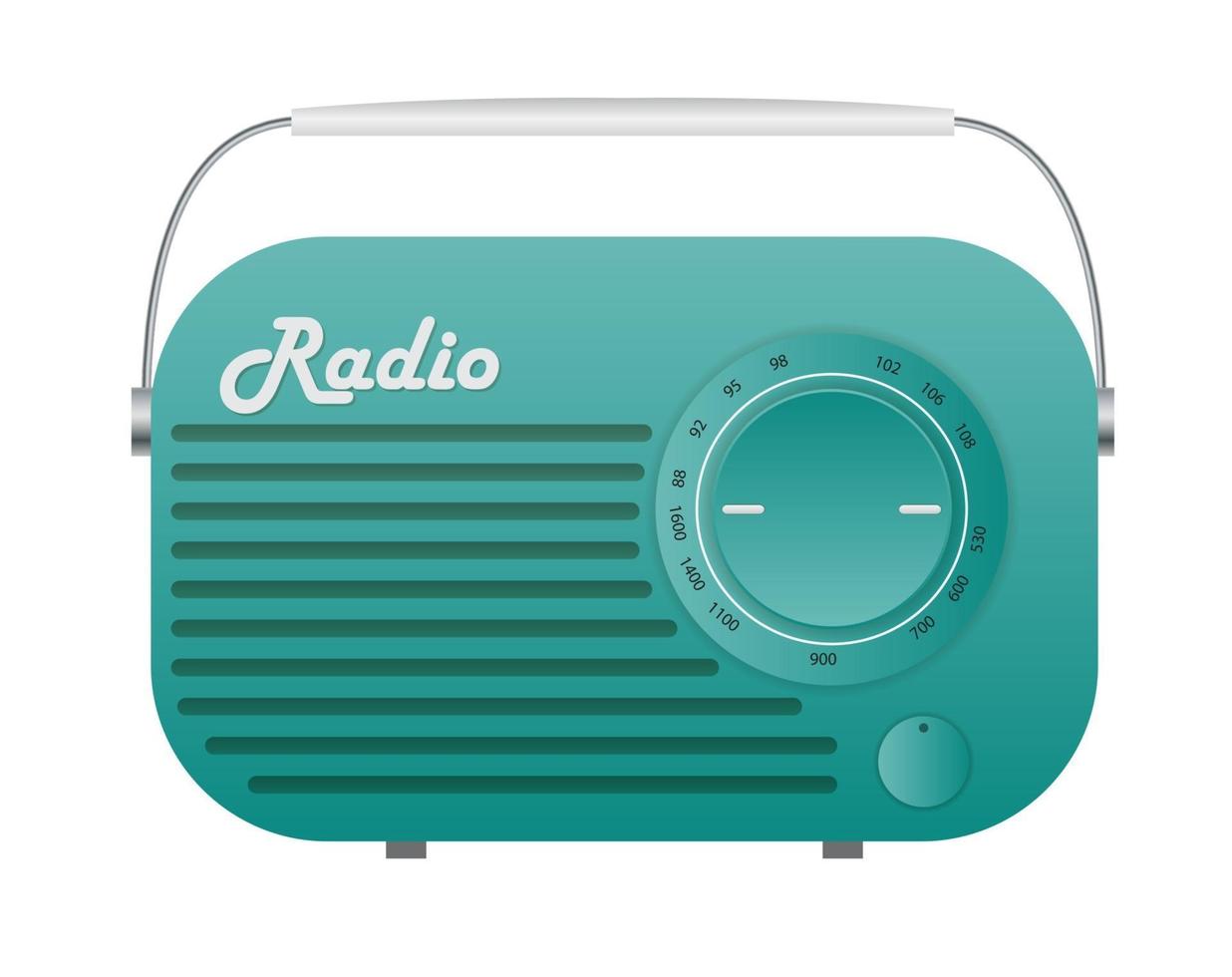 icono de sintonizador de radio antiguo vector