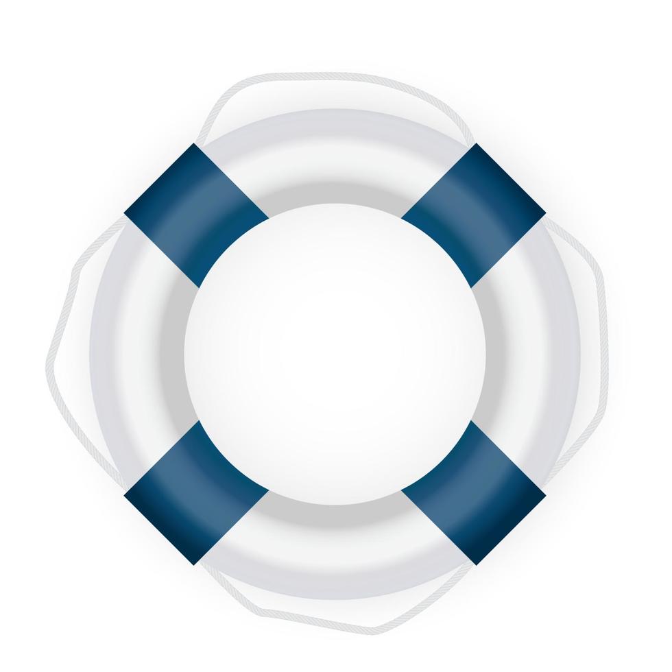 Lifebuoy Icon on white vector
