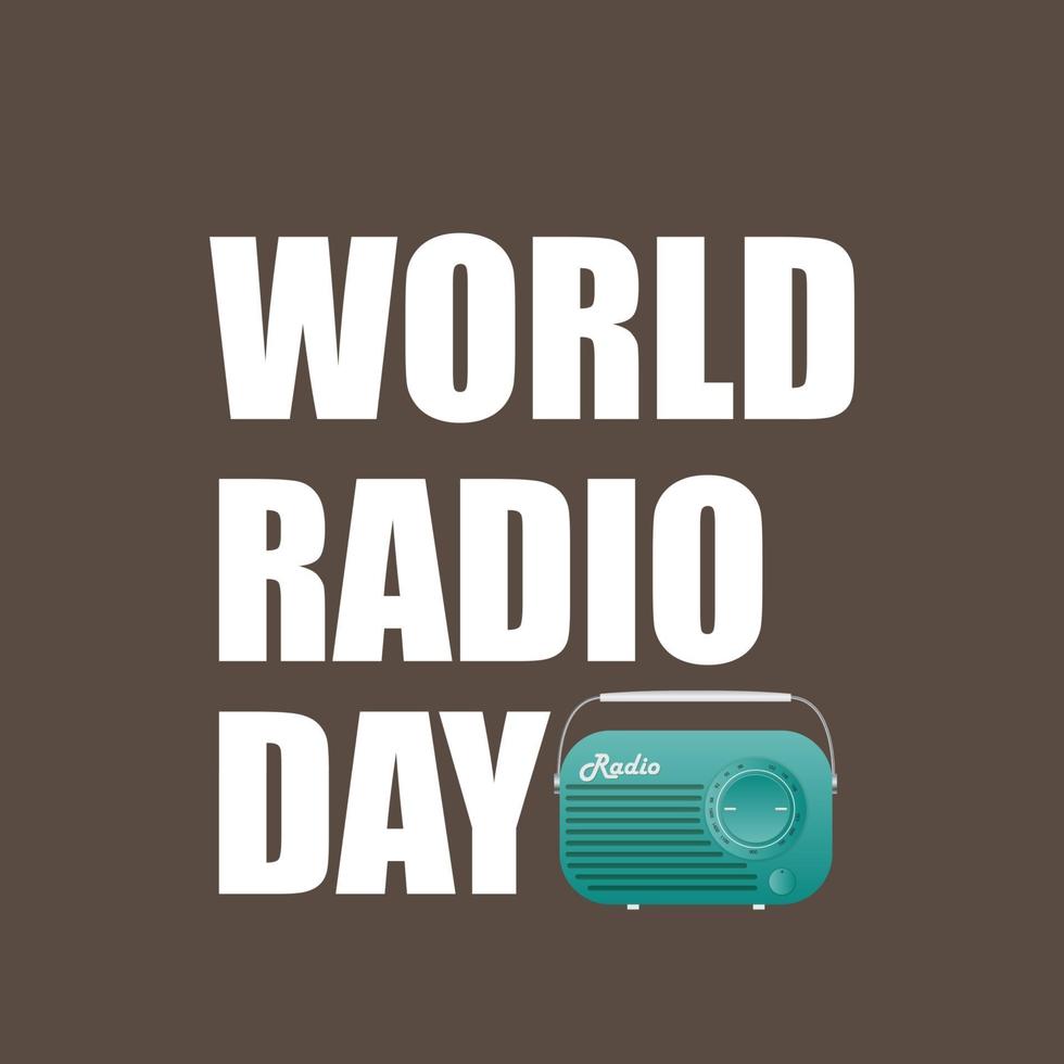 Ilustración de vector de fondo del día mundial de la radio